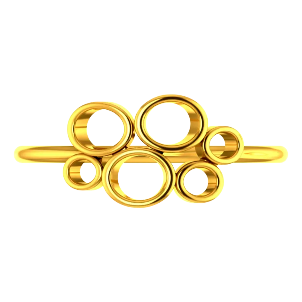 22k Gold Ring With Concentric Circles