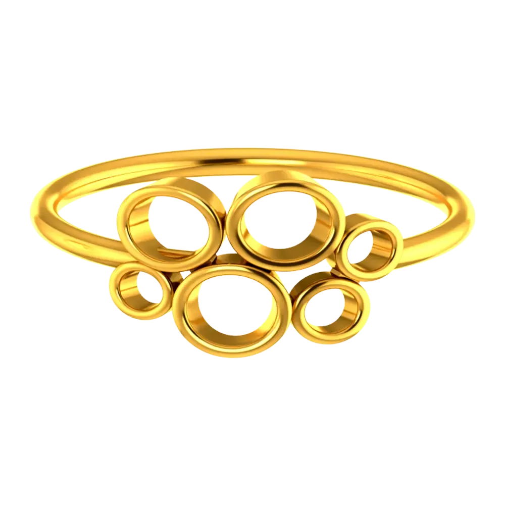 22k Gold Ring With Concentric Circles