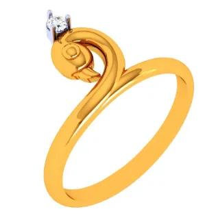 22k Lovable Swan Gold Ring