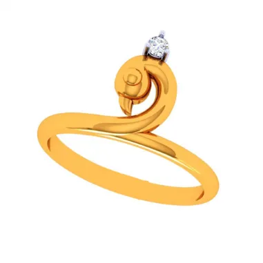 22k Lovable Swan Gold Ring