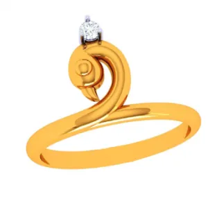 22k Lovable Swan Gold Ring
