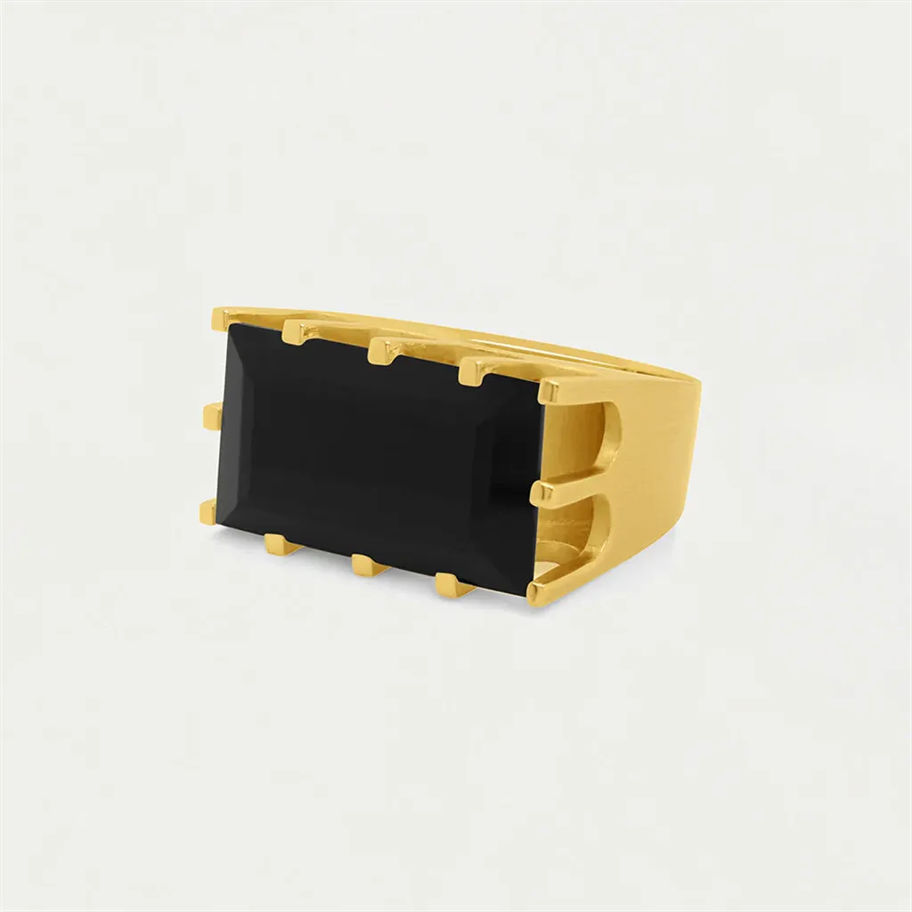 22K Yellow Gold Overlay Castle Ring