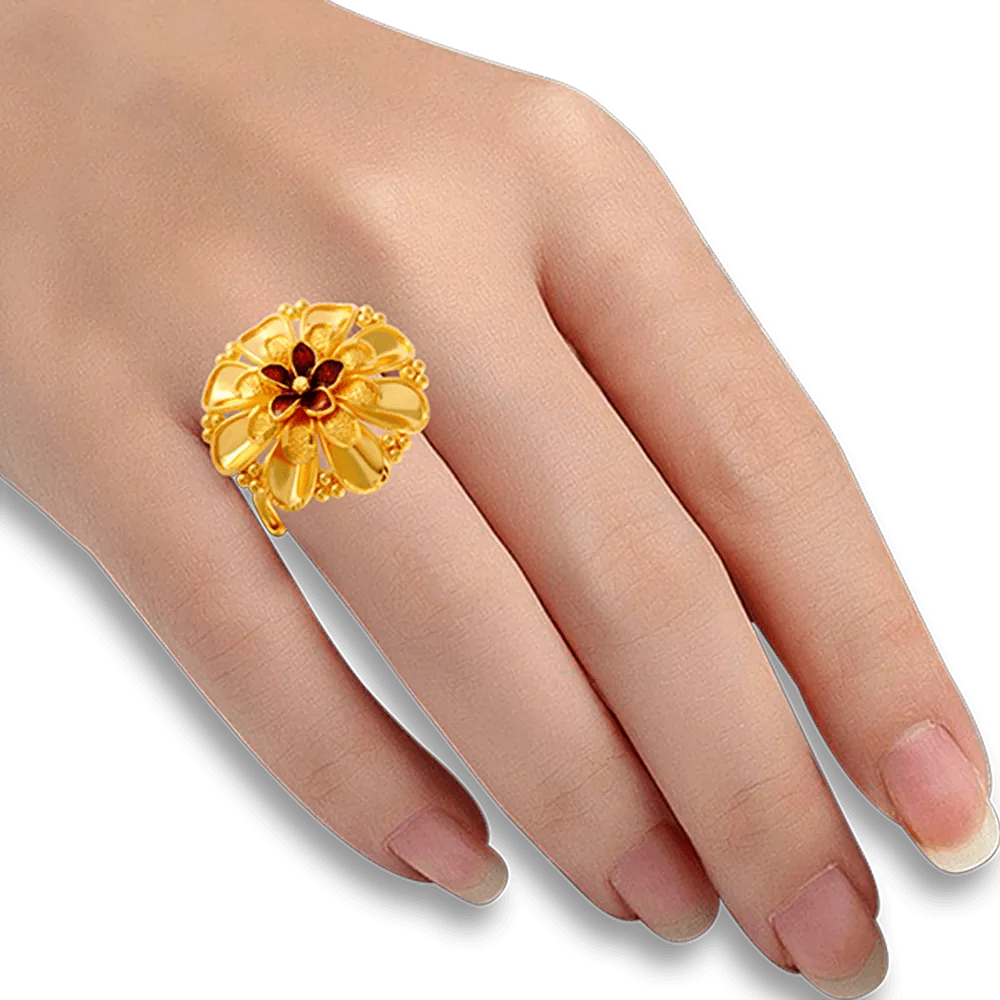 22KT Yellow Gold Ring For Women