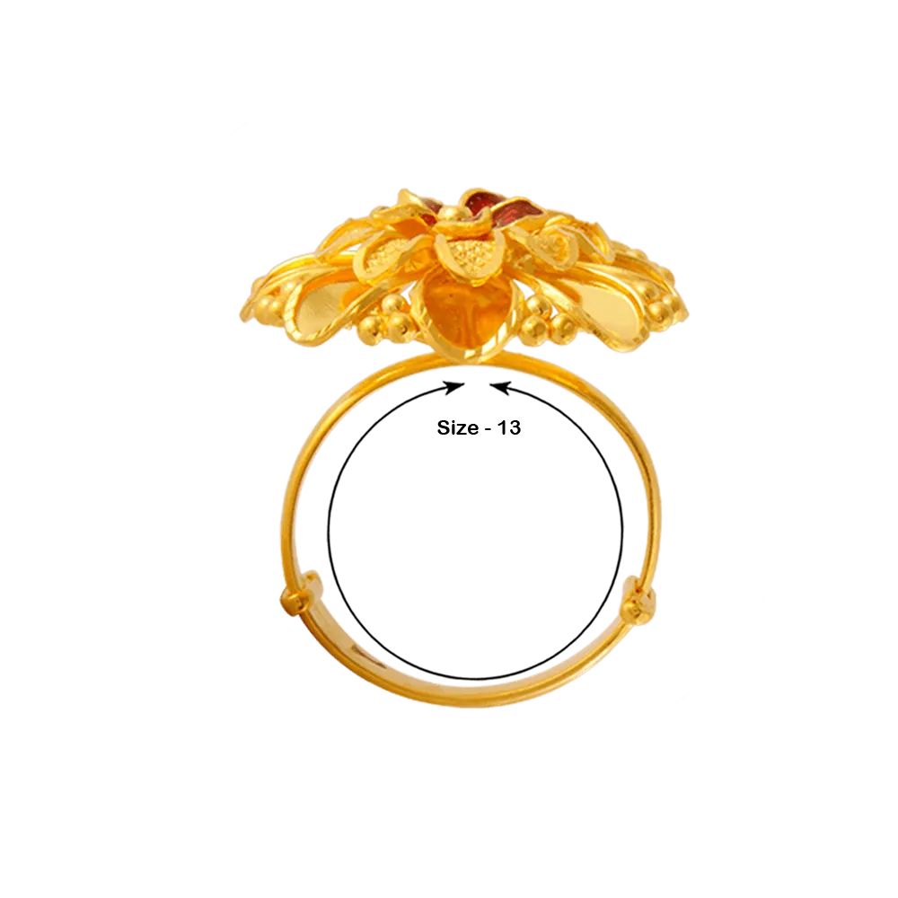 22KT Yellow Gold Ring For Women