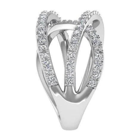 3 Way Diamond Crossover Ring 14K Gold (0.60 ct.tw.)