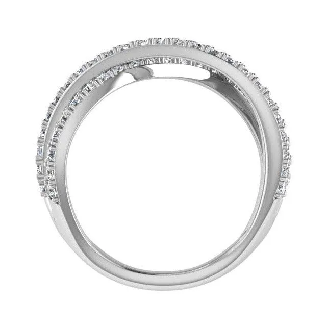 3 Way Diamond Crossover Ring 14K Gold (0.60 ct.tw.)