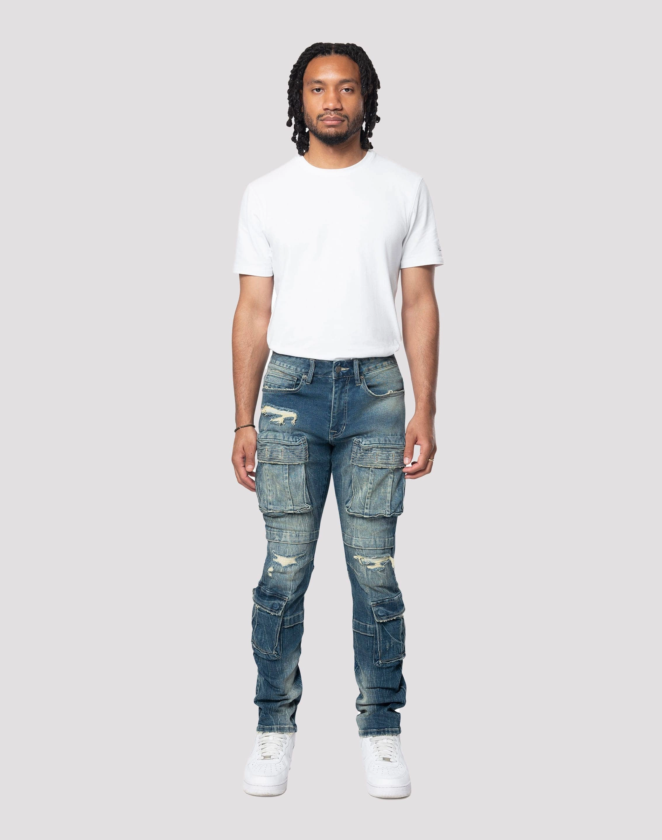 Activewear gear Grindhouse Utility Slim Fit Westport Blue Denim Jean Preppy style items