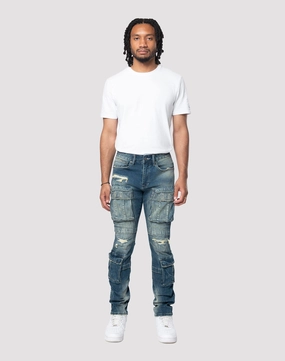 Activewear gear Grindhouse Utility Slim Fit Westport Blue Denim Jean Preppy style items