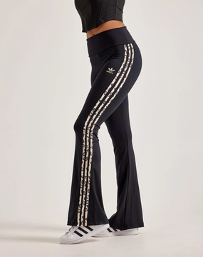 Adidas Leopard Luxe 3-Stripes Flared Leggings Wool - sourced fashion Clothing types
