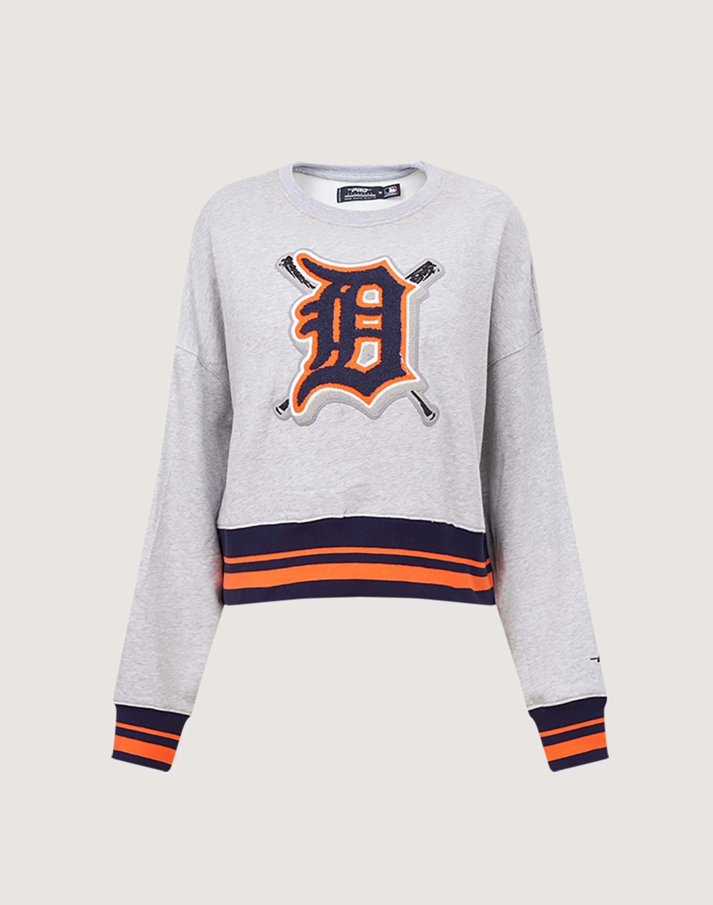 Affordable fashion Pro Standard Detroit Tigers Mashup Rib Crewneck Sustainable fashion