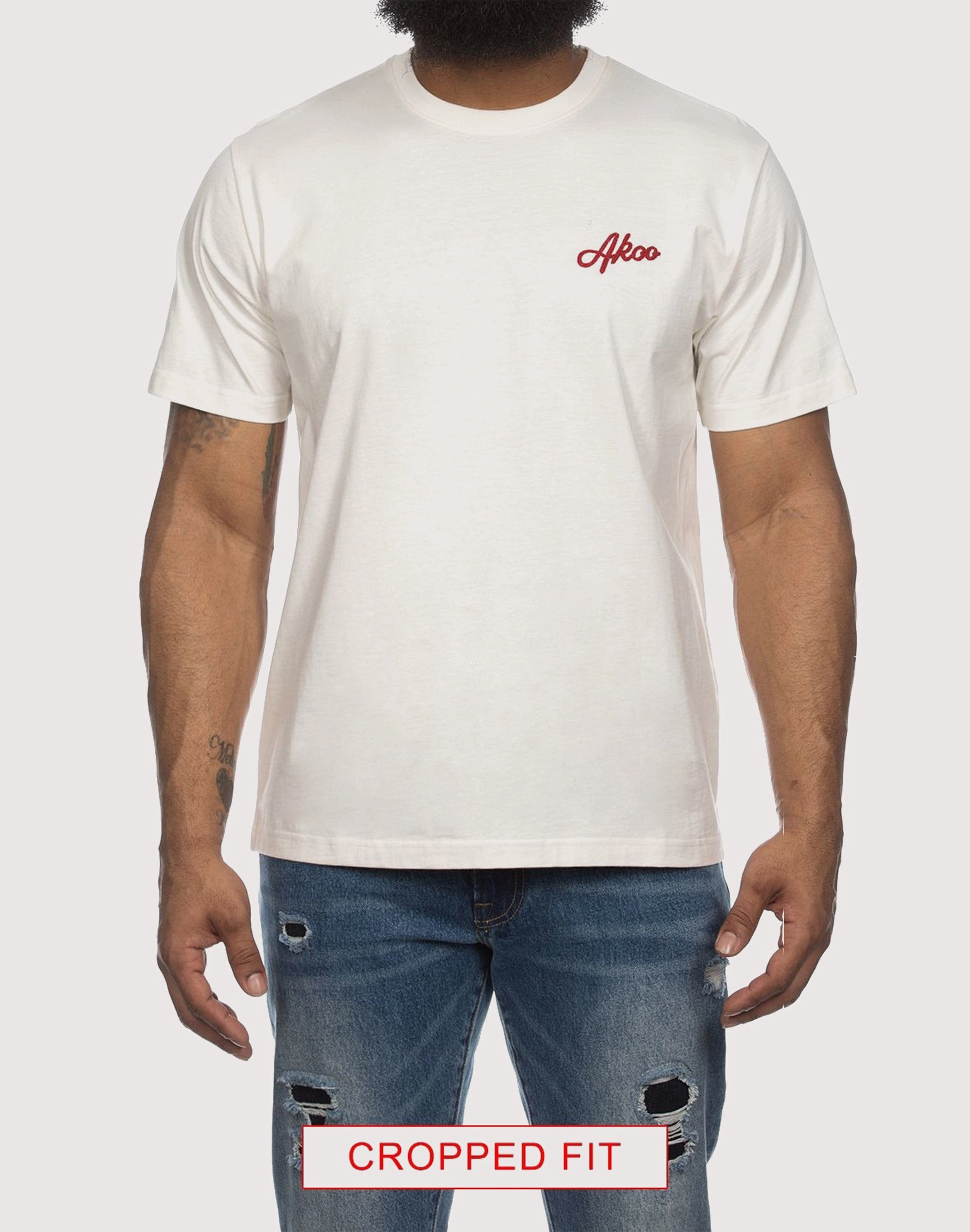 Akoo Benton Whiskey White Tee Smart fashion (wearables) Organic fashion products
