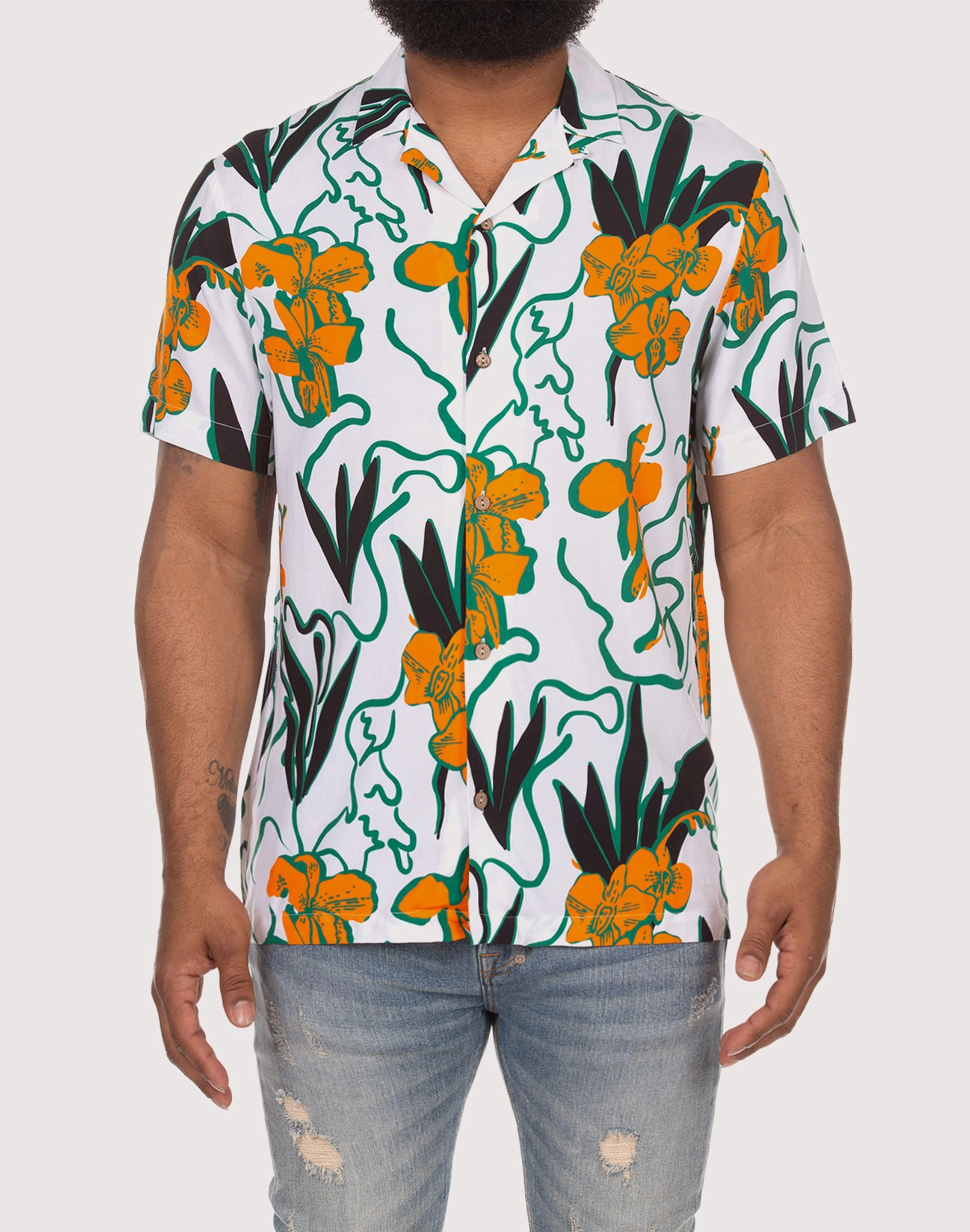 Akoo Camp Collar Button Down Shirt Quality apparel Fashion events