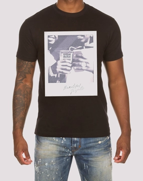 Akoo Cheers Knit White Tee Shirt Beaded fashion items Denim - based fashion