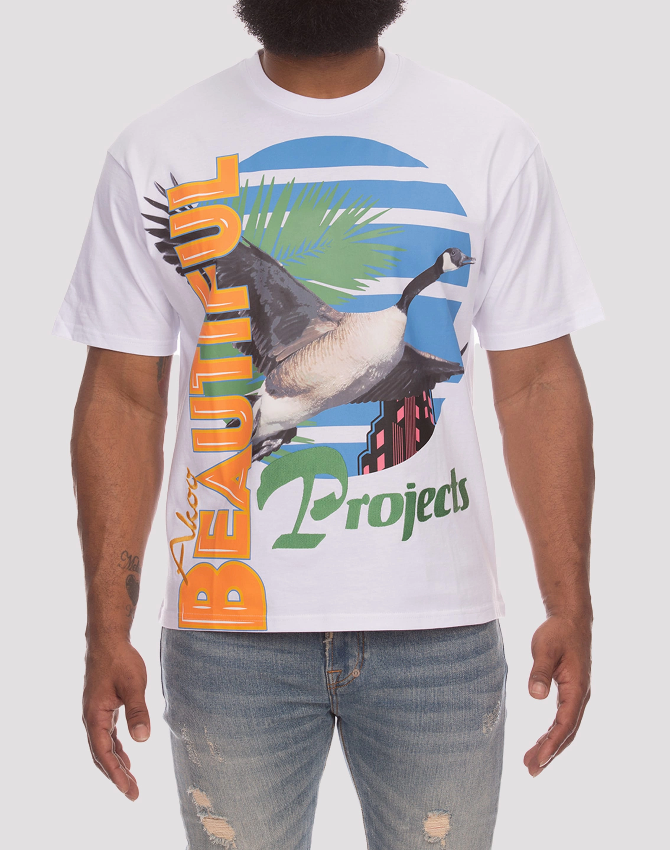 Akoo In Flight White Tee Upcycled fashion Fashion exhibitions
