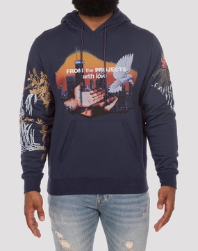 Akoo With Love Blue Hoodie Smart fashion (wearables) Affordable fashion