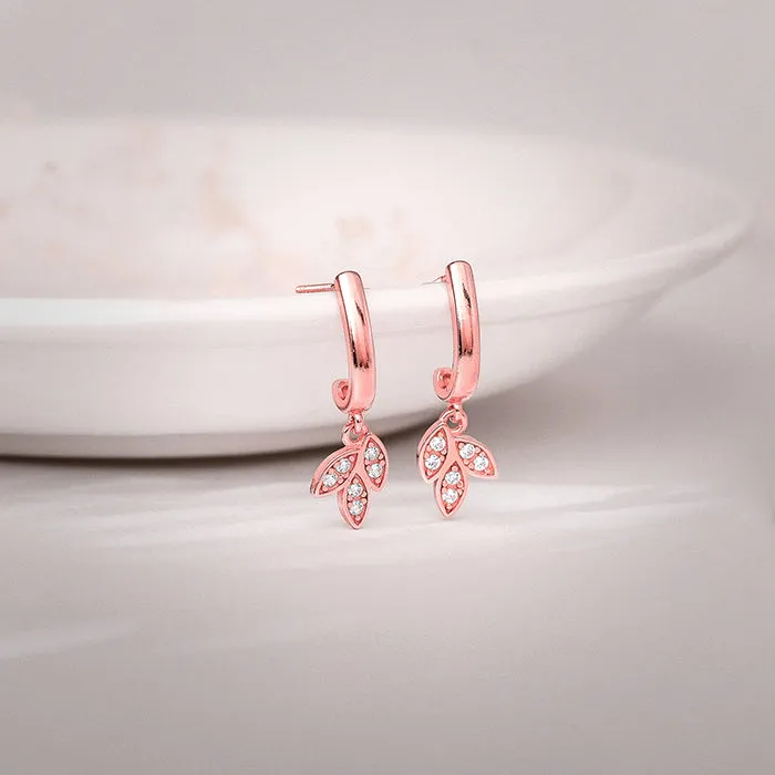 Anushka Sharma Rose Gold Petal Trio Hoop Earrings