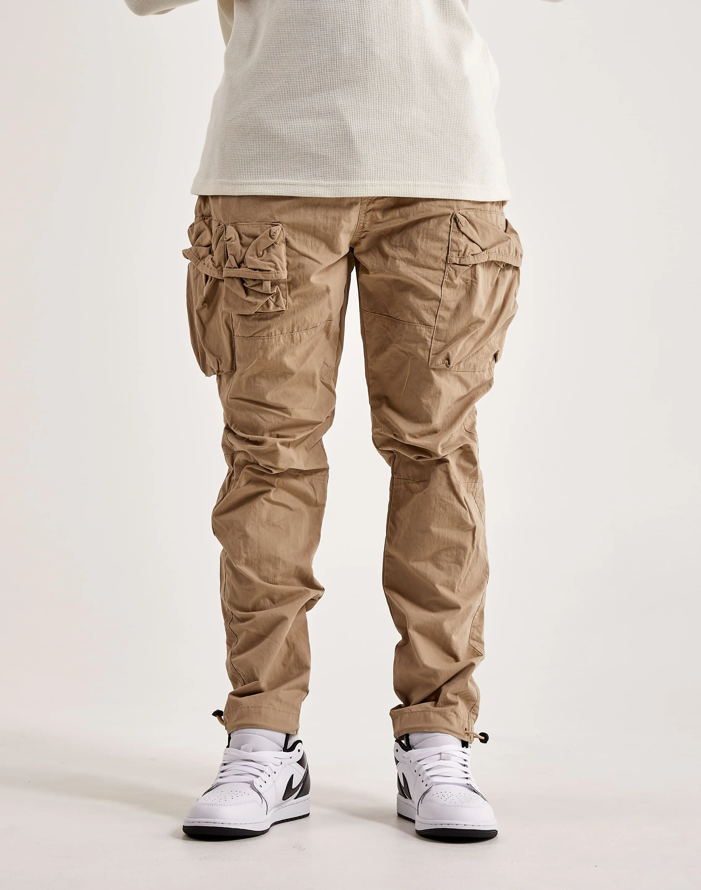 Apparel finds Smoke Rise Utility Peach Nylon Cargo Pants Fashion influencers' recommendations