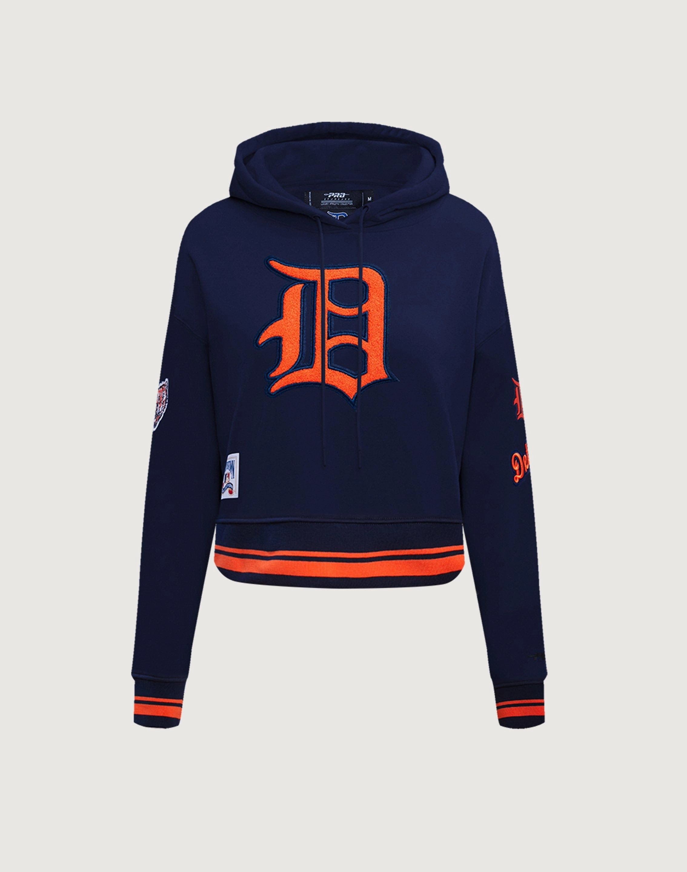 Pro Standard Detroit Tigers Retro Classic Rib Cropped Hoodie Fashion museums Wardrobe staples