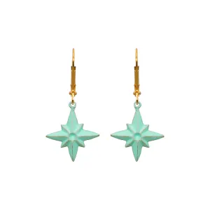 Aqua Compass Earrings