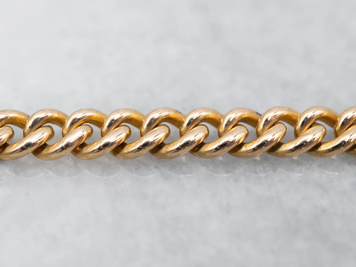 Attractive Double Wrap Curb Chain Bracelet with Spring Ring and Dog Clip Clasp