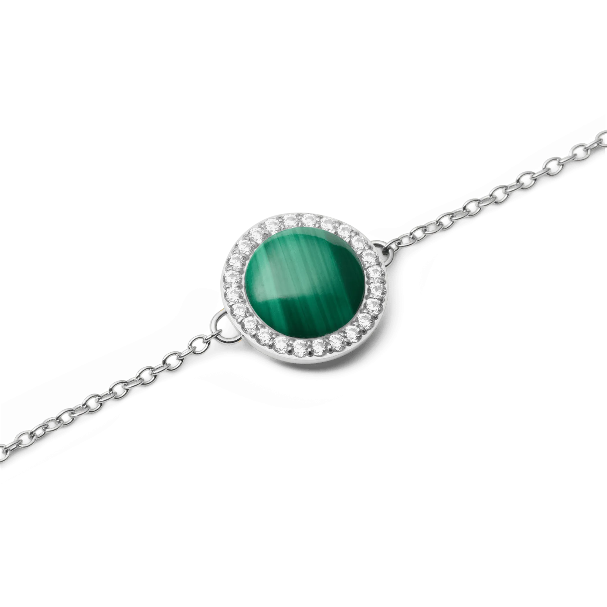 Audrey Bracelet Malachite Silver