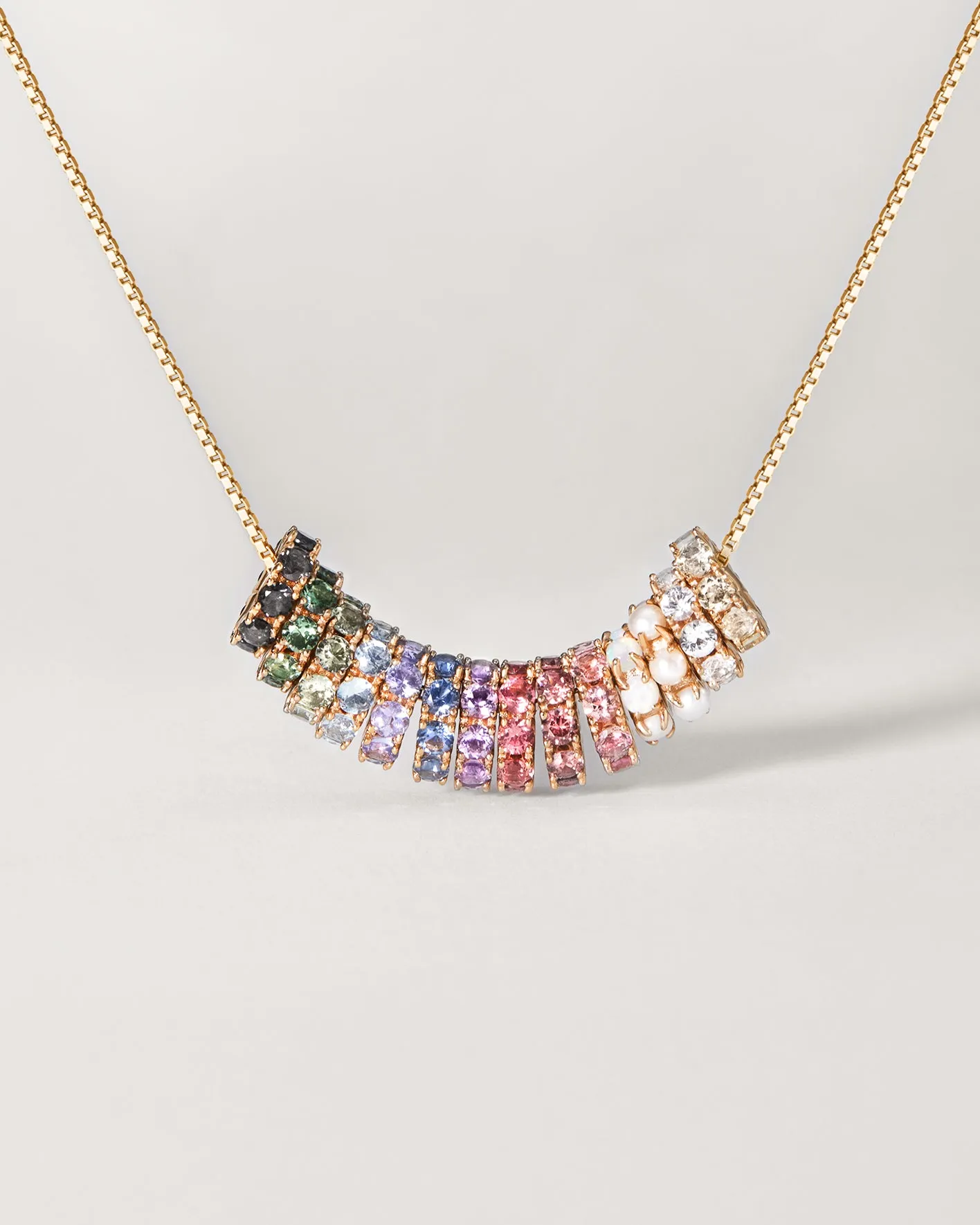Aura Birthstone Bead Necklace