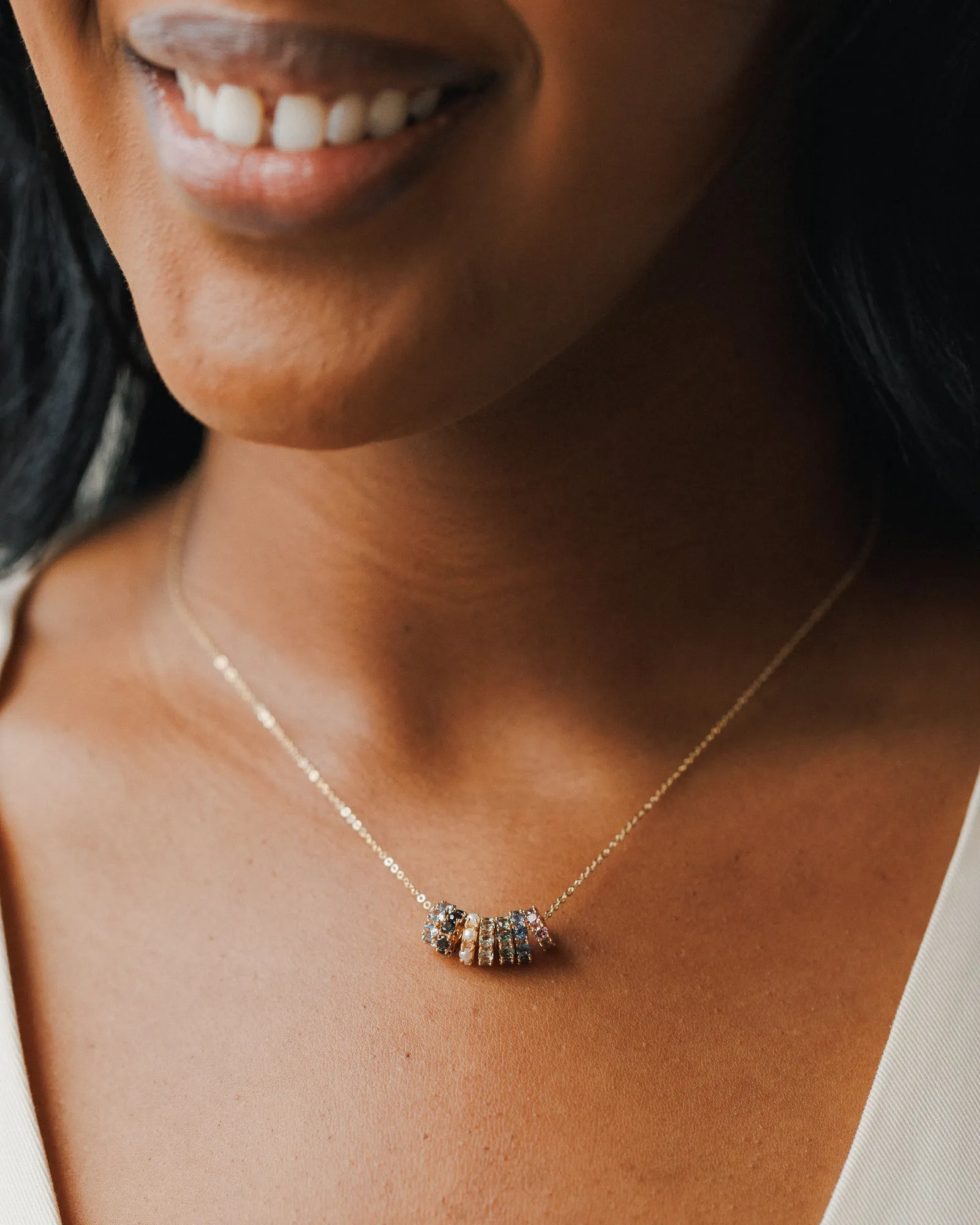 Aura Birthstone Bead Necklace