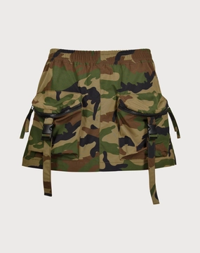 Beaded fashion items Grindhouse Nylon Cargo Camo Skirt Silk - fabric fashion