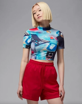 Beaded fashion items Jordan Printed Crop Top Ethical fashion choices