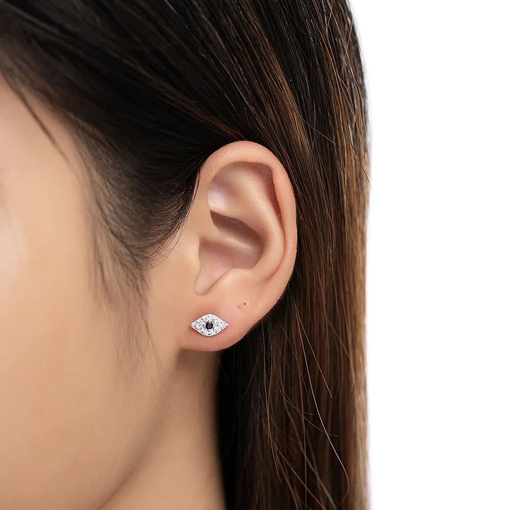 Black Eye Stud Earrings