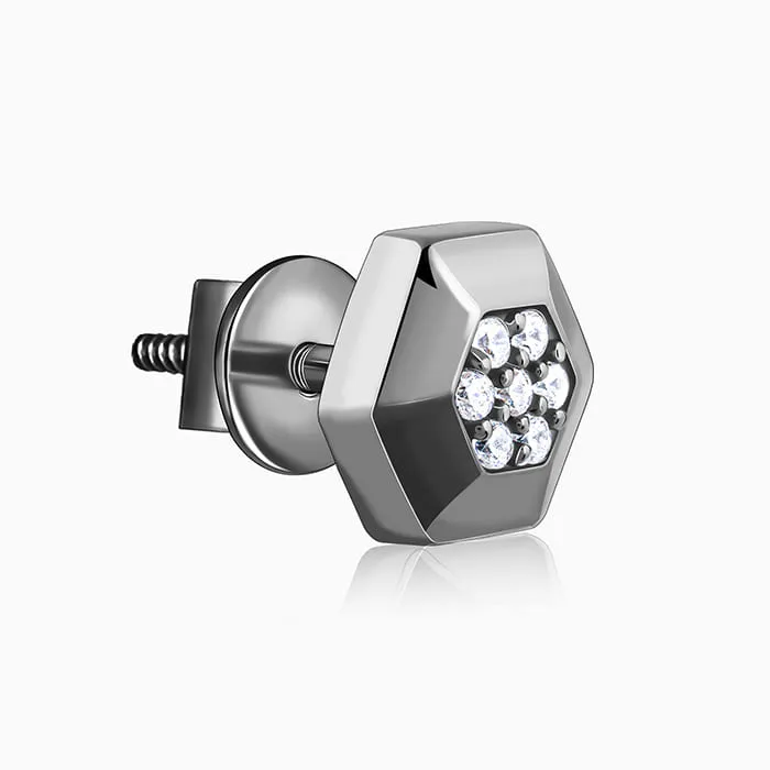 Black Rhodium Adam Stud For Him