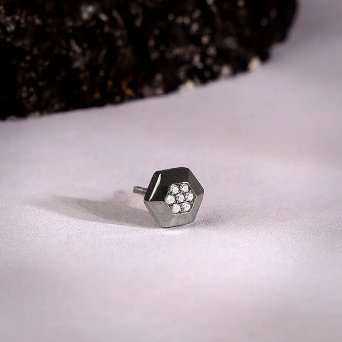 Black Rhodium Adam Stud For Him