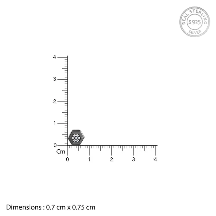 Black Rhodium Adam Stud For Him