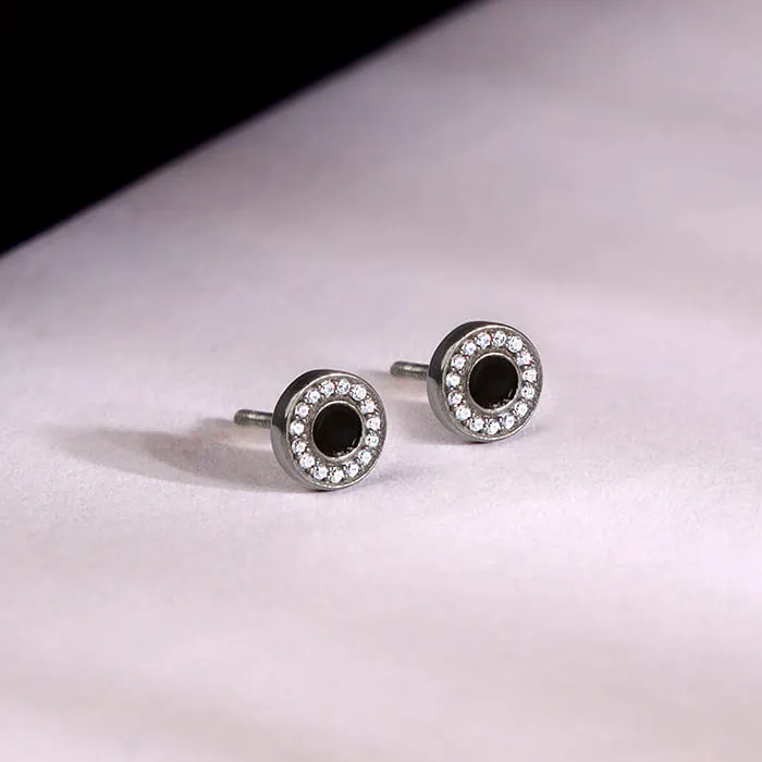 Black Rhodium Ares Stud For Him