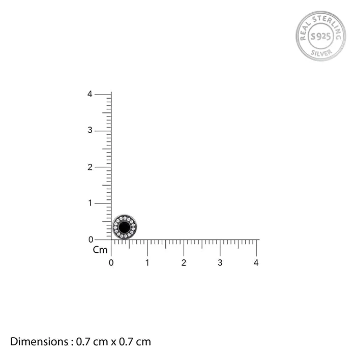 Black Rhodium Ares Stud For Him