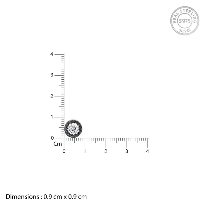 Black Rhodium Loki Stud For Him