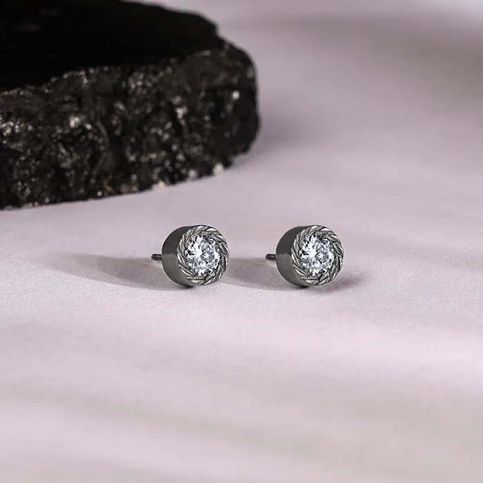 Black Rhodium Loki Stud For Him