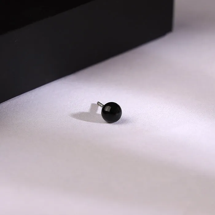 Black Rhodium Rizz Stud For Him