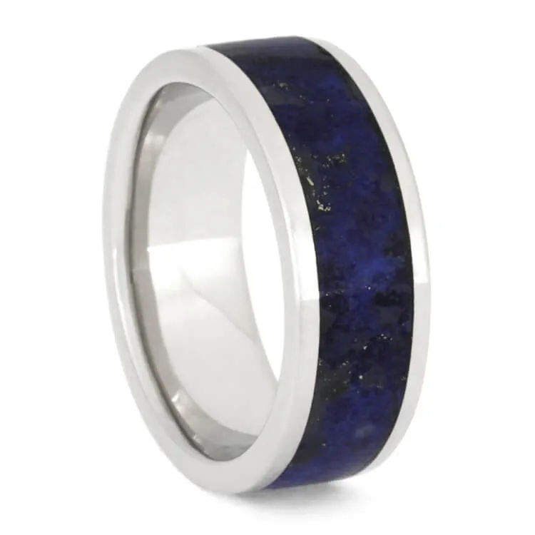 Blue Couples Ring Set With Aquamarine & Lapis Lazuli