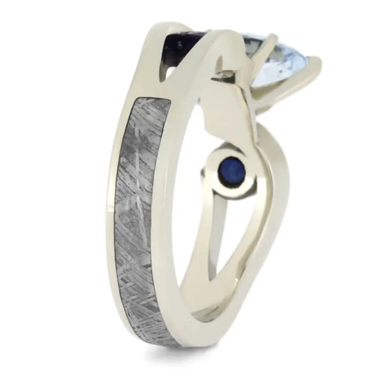 Blue Couples Ring Set With Aquamarine & Lapis Lazuli