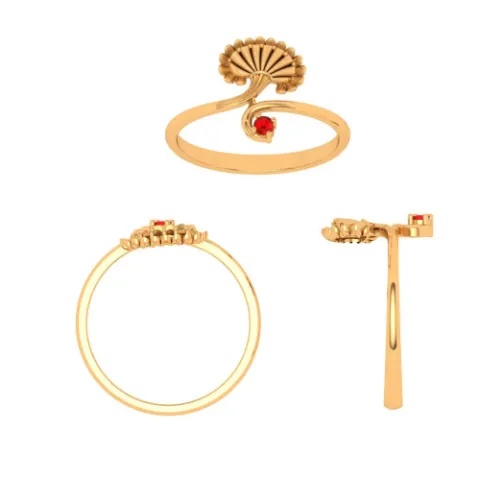 Breath-taking 14 Karat Yellow Gold Finger Ring