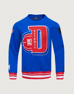 Budget - friendly fashion Pro Standard Detroit Pistons Mashup Rib Crewneck High - end fashion