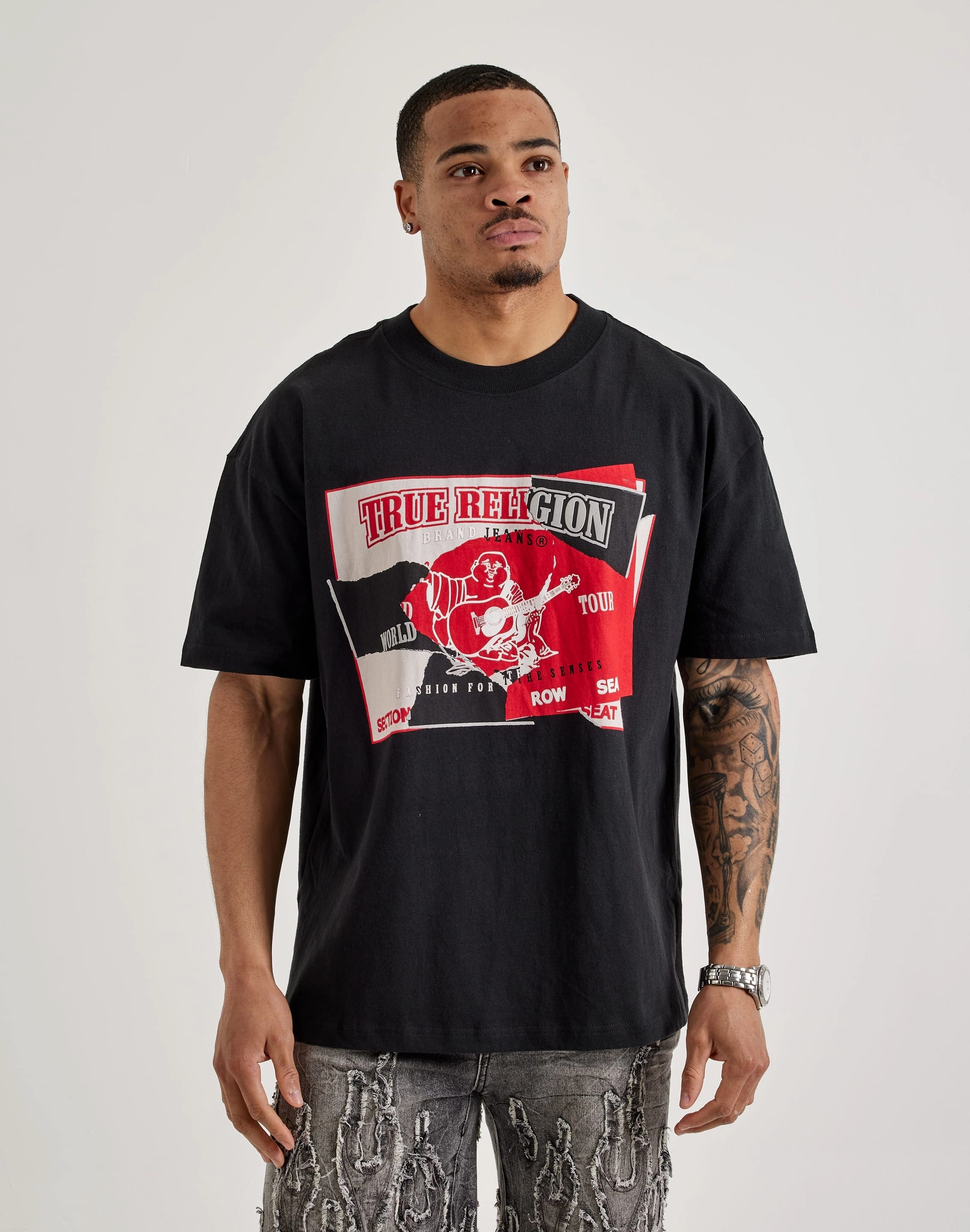 Budget - friendly fashion True Religion Torn Tee Fashion for all ages