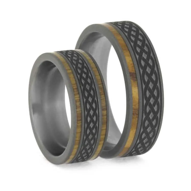 Celtic Knot Wedding Band Set