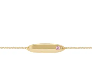 Child's Petal Bracelet with Pink Sapphire