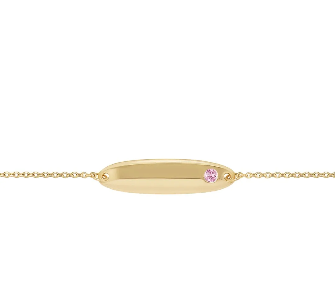 Child's Petal Bracelet with Pink Sapphire