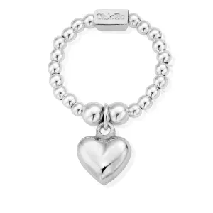 ChloBo Sterling Silver Mini Puffed Heart Ring
