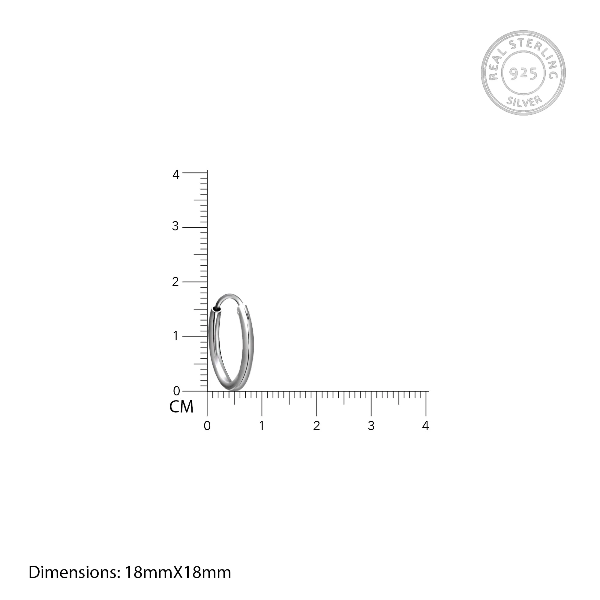 Classic Silver Hoop Earrings For Him