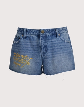 Classic fashion pieces Ed Hardy Dragon Denim Shorts Nautical - themed fashion