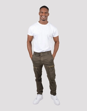 Clearance fashion Grindhouse Twill Cargo Zip Pocket Olive Pants Evening wear